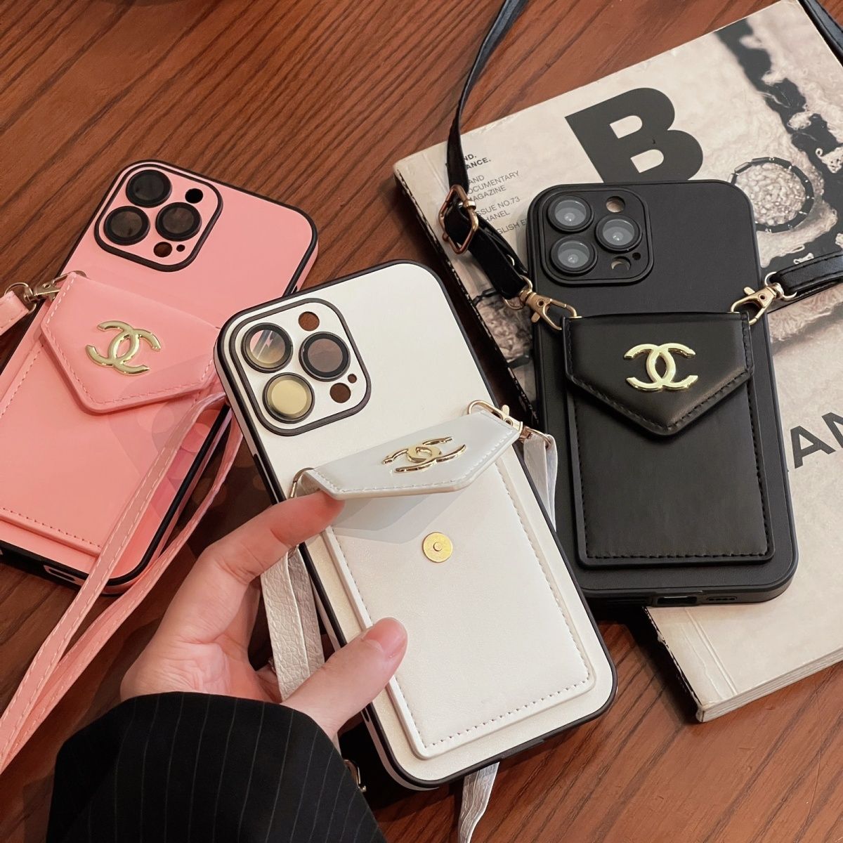 【CHANE1  】名刺入れ斜めがけバッグ電話ケース📱【50％割引+送料無料】