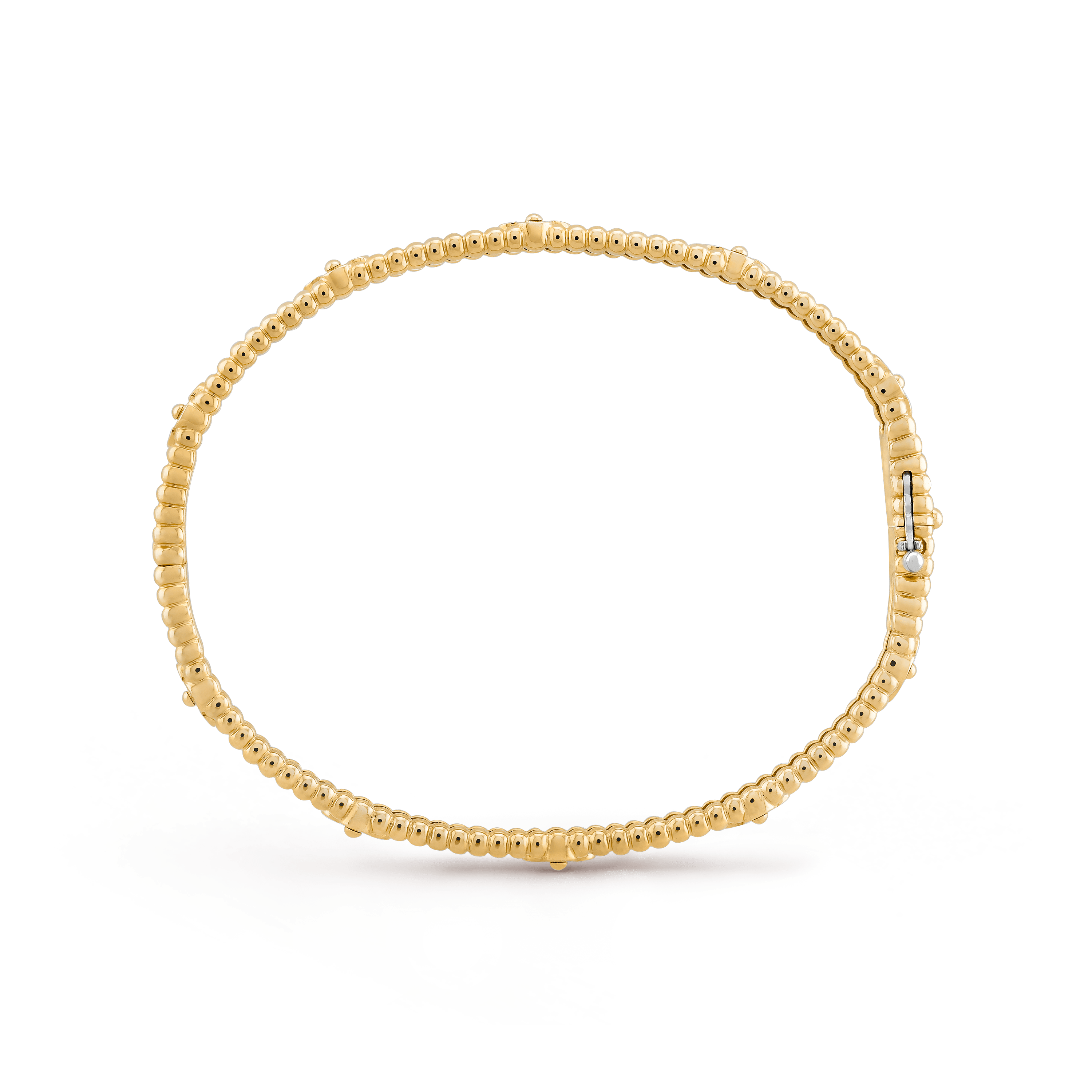 ペルレ スウィートクローバー ブレスレット、ミディアムモデル, イエローゴールド, ダイヤモンド:  40 石,  0.69 カラット, Front Alternative, Jewelry Bracelet