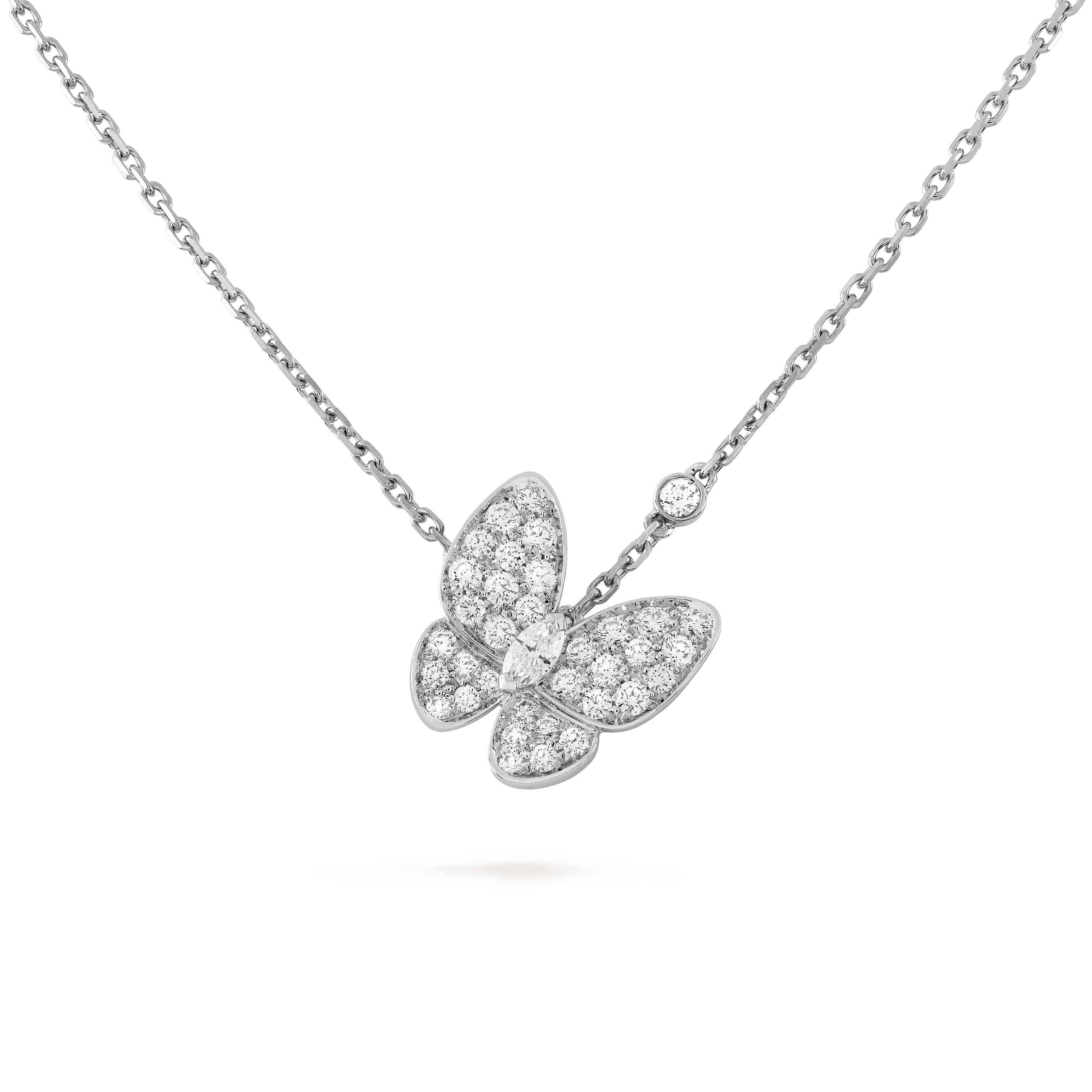 ドゥ パピヨン ペンダント, ホワイトゴールド, ダイヤモンド:  36 石,  0.88 カラット, Detail, Jewelry Pendent