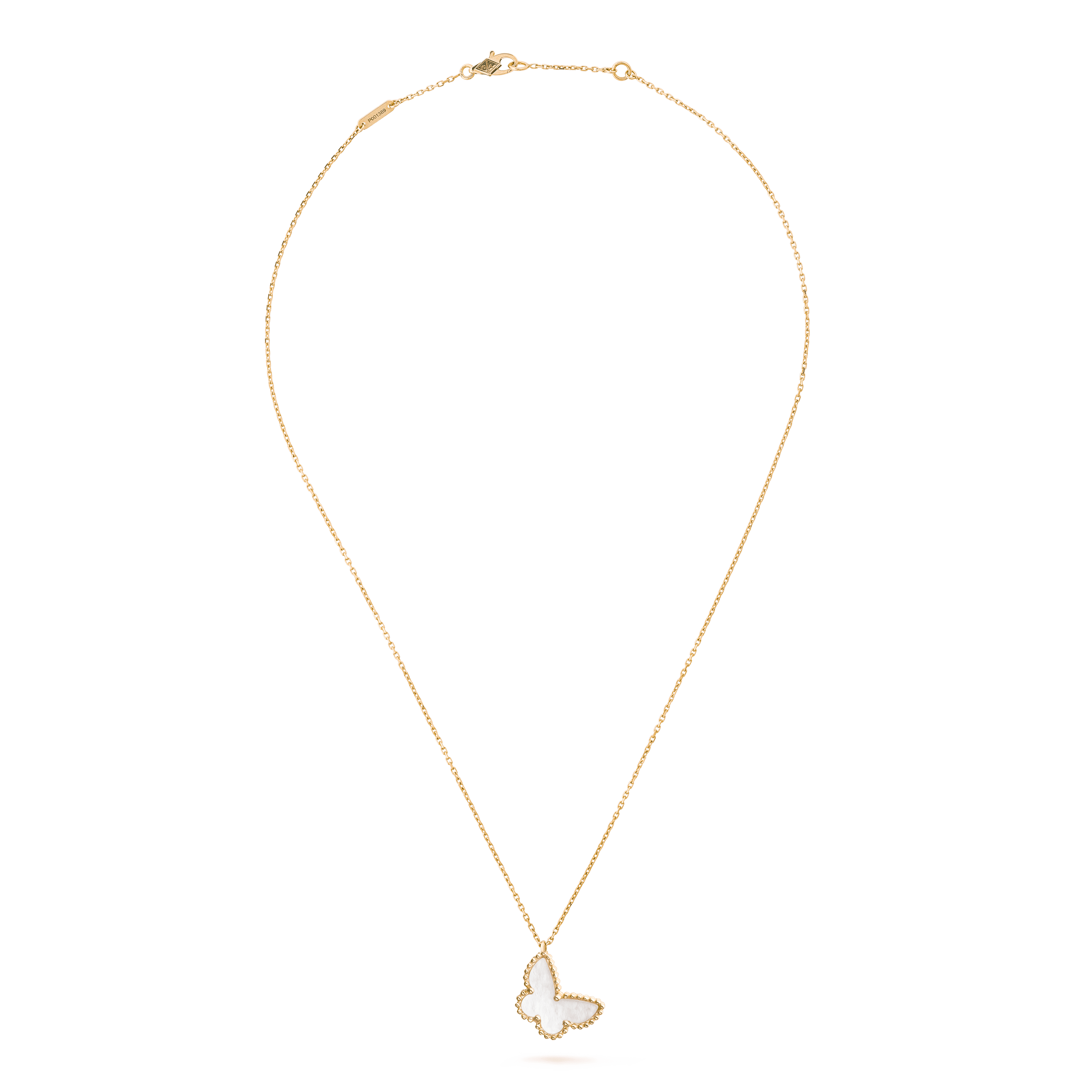 スウィート アルハンブラ パピヨン ペンダント イエローゴールド マザー オブ パール: 1 石 Front Jewelry Pendent