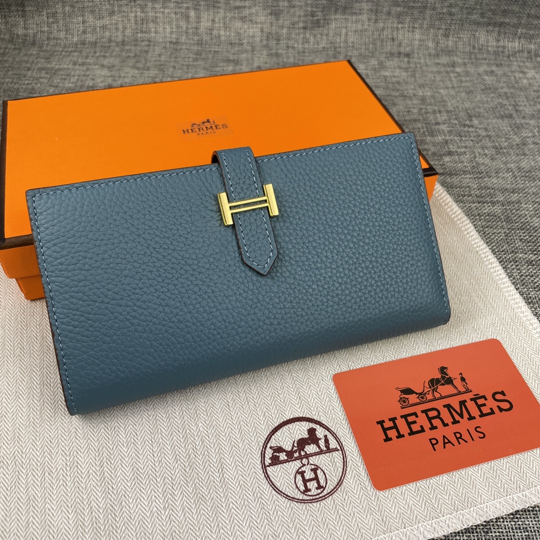【Hermes 】二つ折り財布  9X17.5 CM -6色