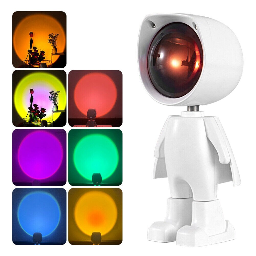 LED Night Light USB Mini Sunset Astronaut Projection Rainbow Lamp