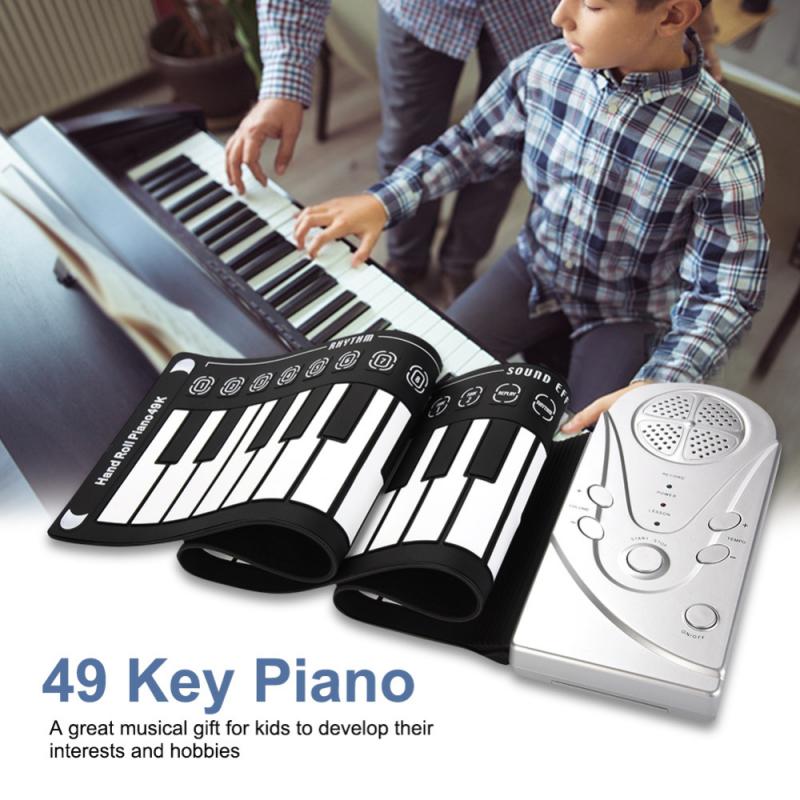 49 Keys Digital Keyboard Piano Portable Silicone Electronic Roll Up Piano