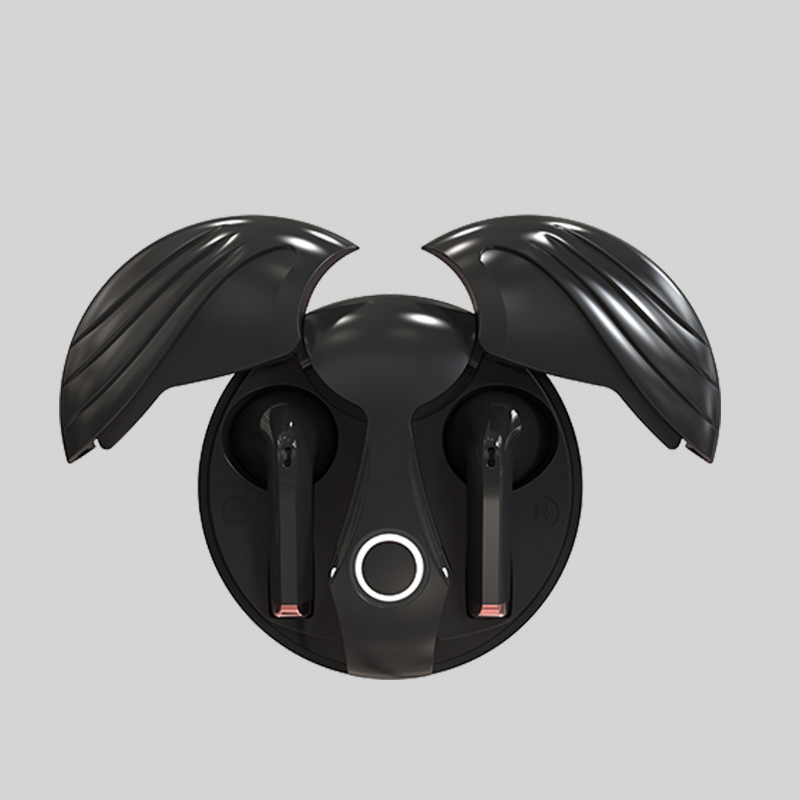 2023 New Arrival Angel Wings Bluetooth Headset Touch Control Noise Reduction Earphones Microphone