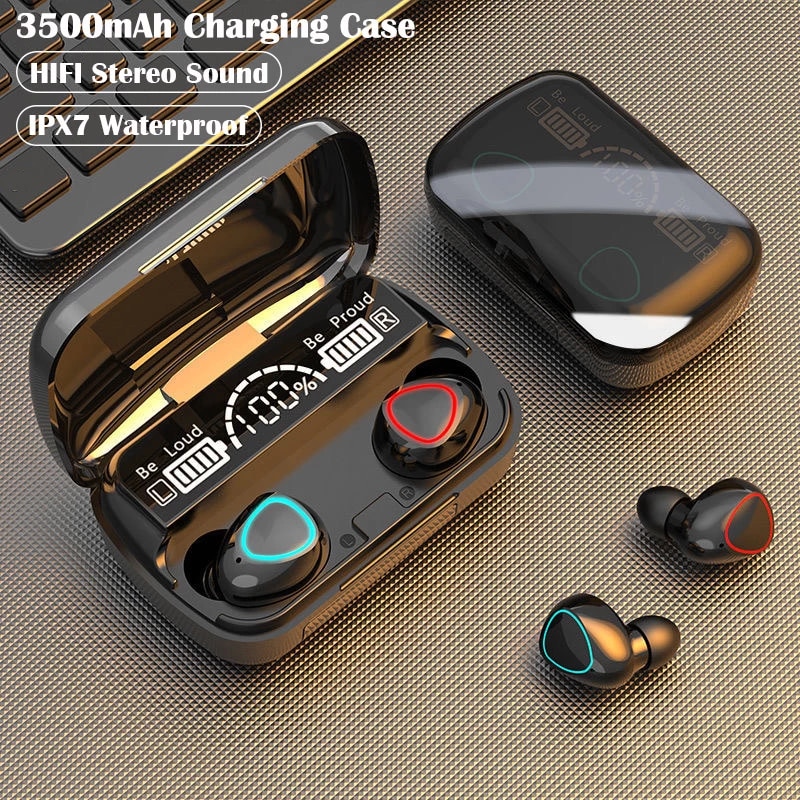 M10 TWS Wireless Headphones Earphones Bluetooth-5.1 Sports Waterproof Earbuds With Mic Charging Box Headset For All Smartphone