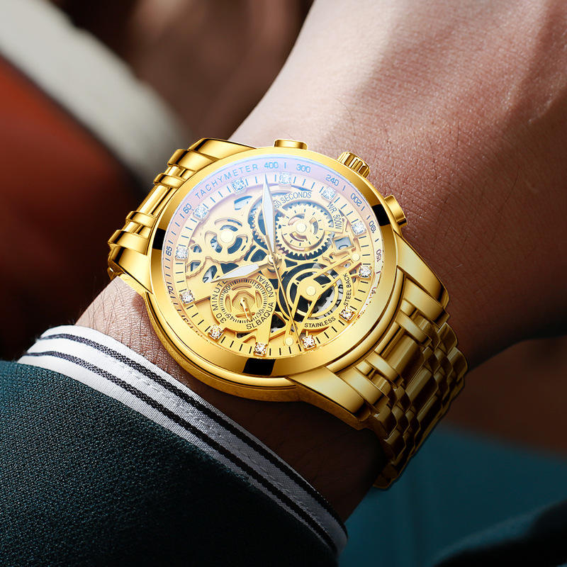 2022 Men's Fashion Quartz Clock Luxury Chronograph Waterproof Luminous Watch