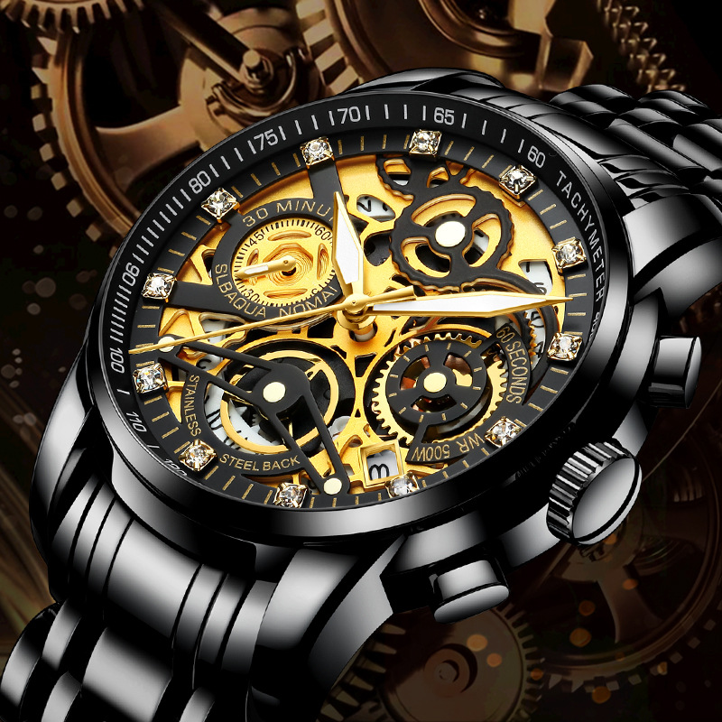 2022 Mens Fashion Quartz Clock Luxury Chronograph Waterproof Luminous Watch