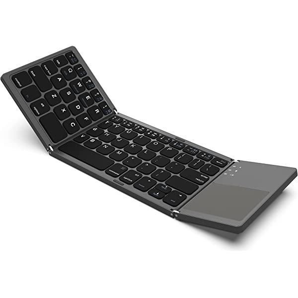 Foldable Wireless Bluetooth Keyboard with Touchpad