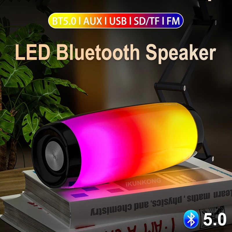LED Bluetooth Speaker Portable FM Radio Wireless Bass Subwoofer Music Player