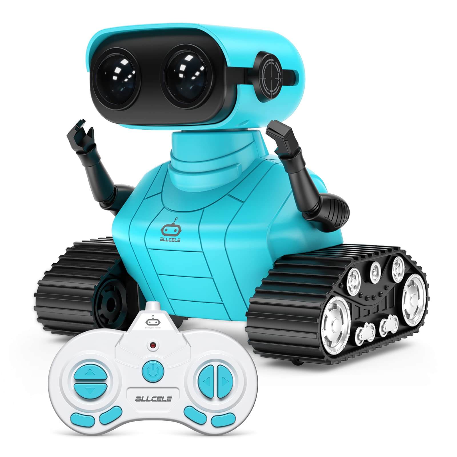 Rechargeable RC Robots for Kids, Remote Control Toy with Music and LED Eyes