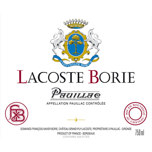 Chateau Lacoste Borie, Pauillac 2020 - OWC of 6 Bottles x 75cl-MagnumOpusWines