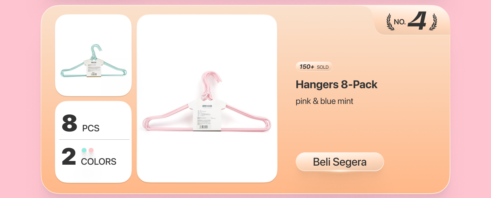 CEO · 10.9 series hangers 8-pack (2 colors)/pink hangers