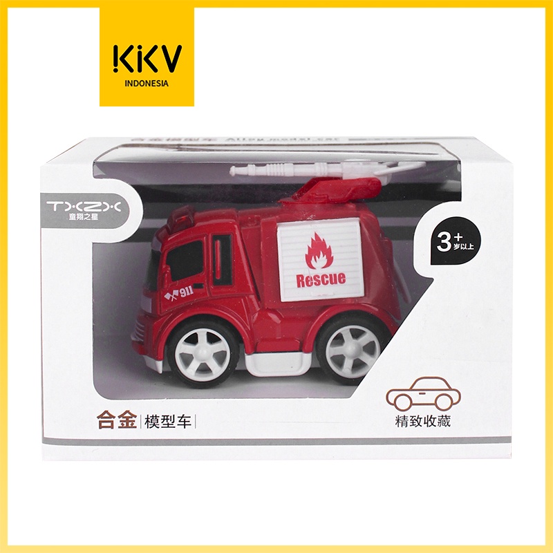 TXZX Alloy inertial Fire Truck TX13041D / Diecast Mobil / Mainan Anak/Police Car/Ambulance/Random delivery-kkonline
