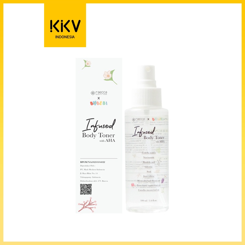 RAECCA Infused Body Toner with AHA 100ml /TONER BADAN RAECCA-kkonline