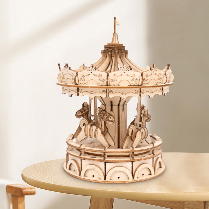 Merry Go Round (baca Deskripsi) Rolife Carousel   187g 3d Puzzle