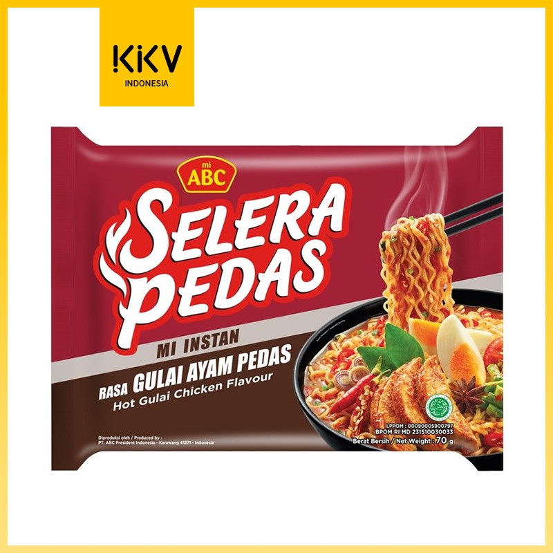 MIE ABC SELERA PEDAS GULAI AYAM 70 GR-kkonline