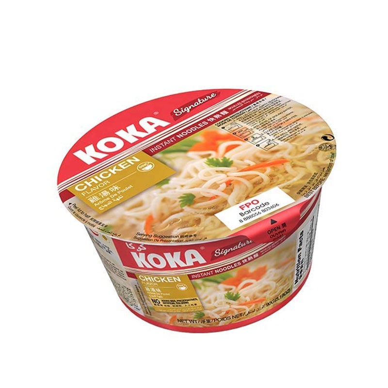 Koka Chicken Original Bowl Noodle No MSG 90g-kkonline