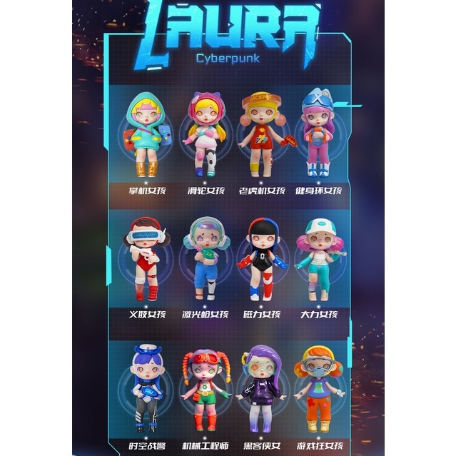 blind box Laura·Cyber punk series 8.5cm