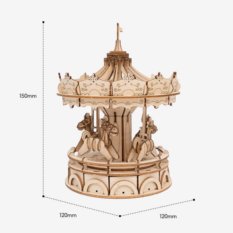 Merry Go Round (baca deskripsi)/Rolife Carousel / 187g/3D puzzle