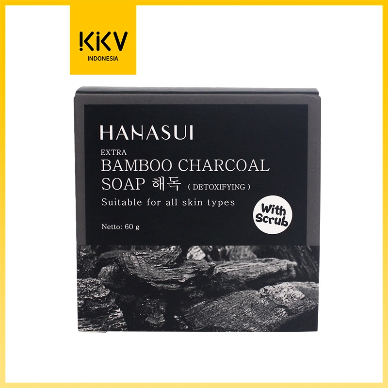 HANASUI Bamboo Charcoal / White Rice Soap / Sabun Mandi Batang 60g-kkonline