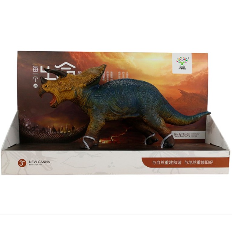 NEW CANNA 9 Inch Triceratops X124 / Figur 3D Dinosaurus / Mainan Anak / Koleksi-kkonline