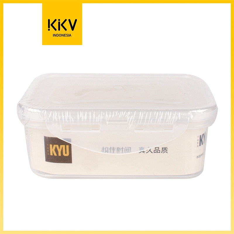 KYU Plastic Food Container Rectangle / Wadah Penyimpan Makanan / Kotak Makan 460ml-kkonline