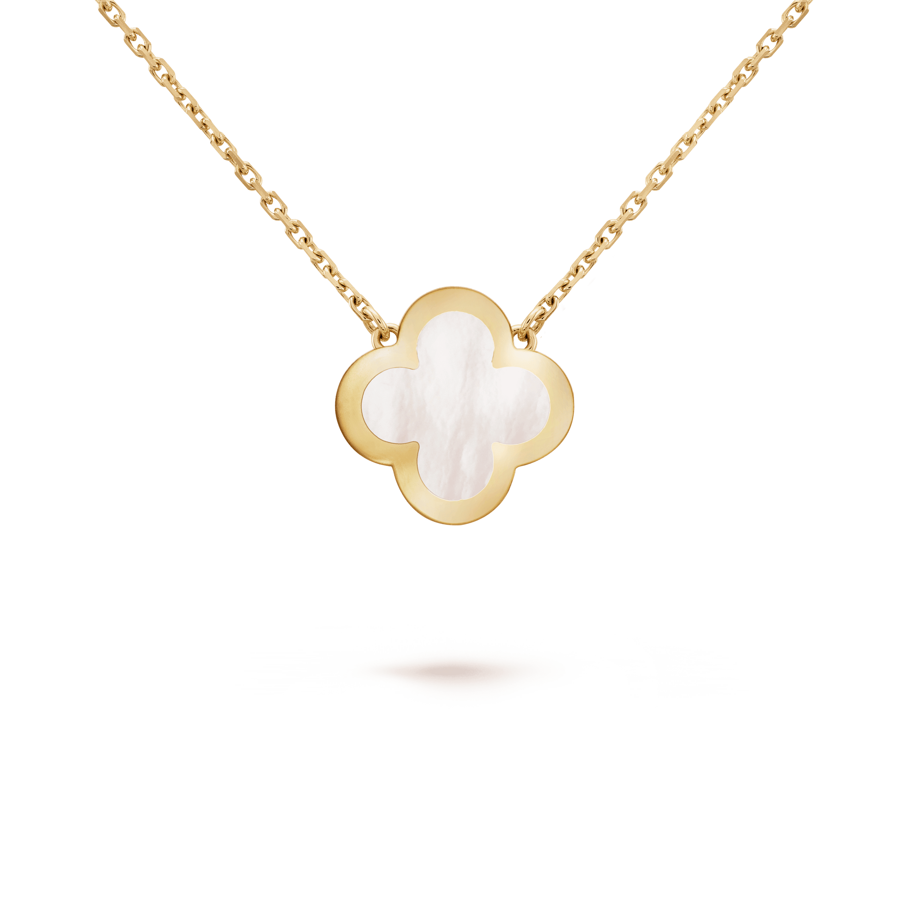 ピュア アルハンブラ ペンダント, イエローゴールド, マザー オブ パール:  1 石, Detail, Jewelry Pendent