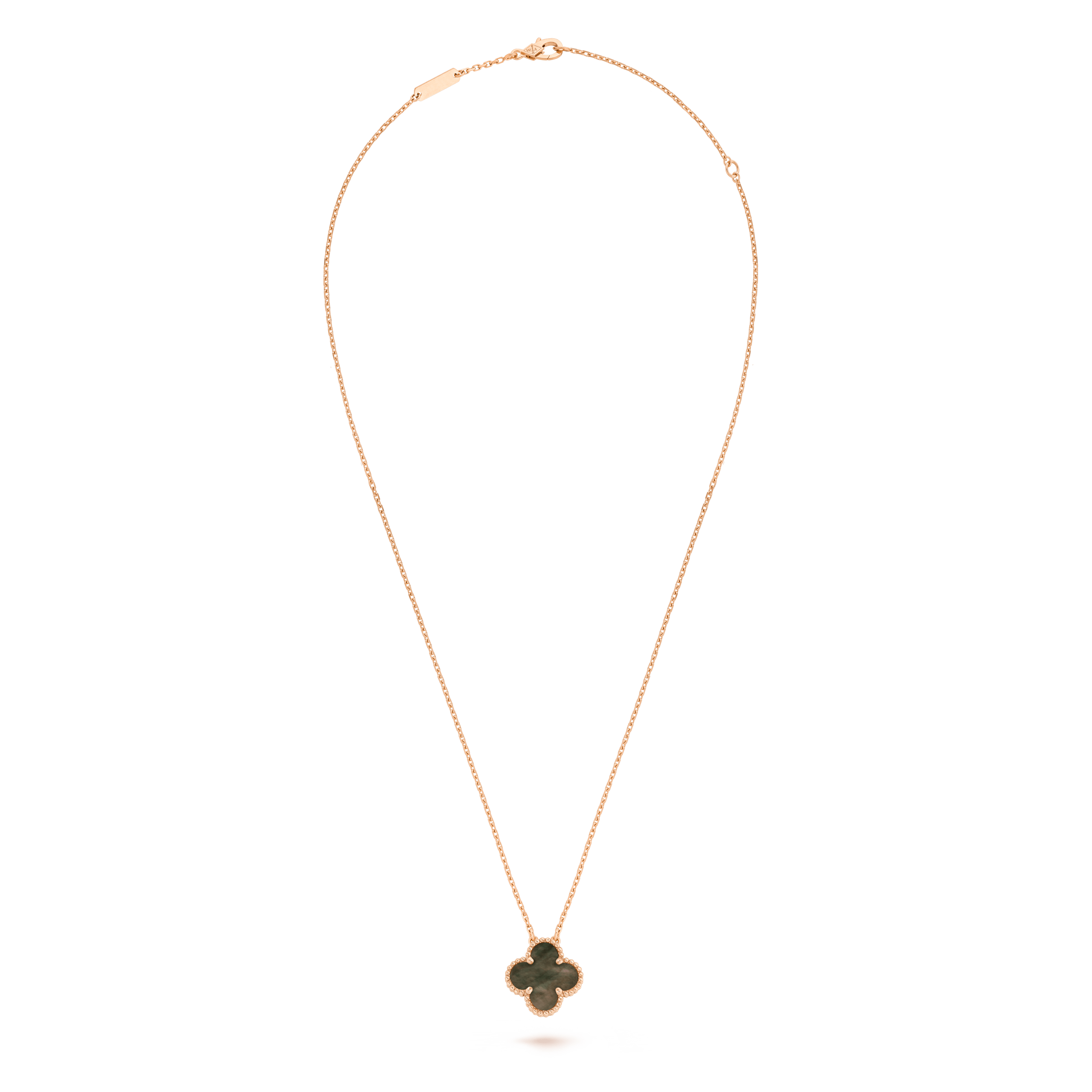 ヴィンテージ アルハンブラ ペンダント, ローズ ゴールド, マザー オブ パール:  1 石, Front, Jewelry Pendent