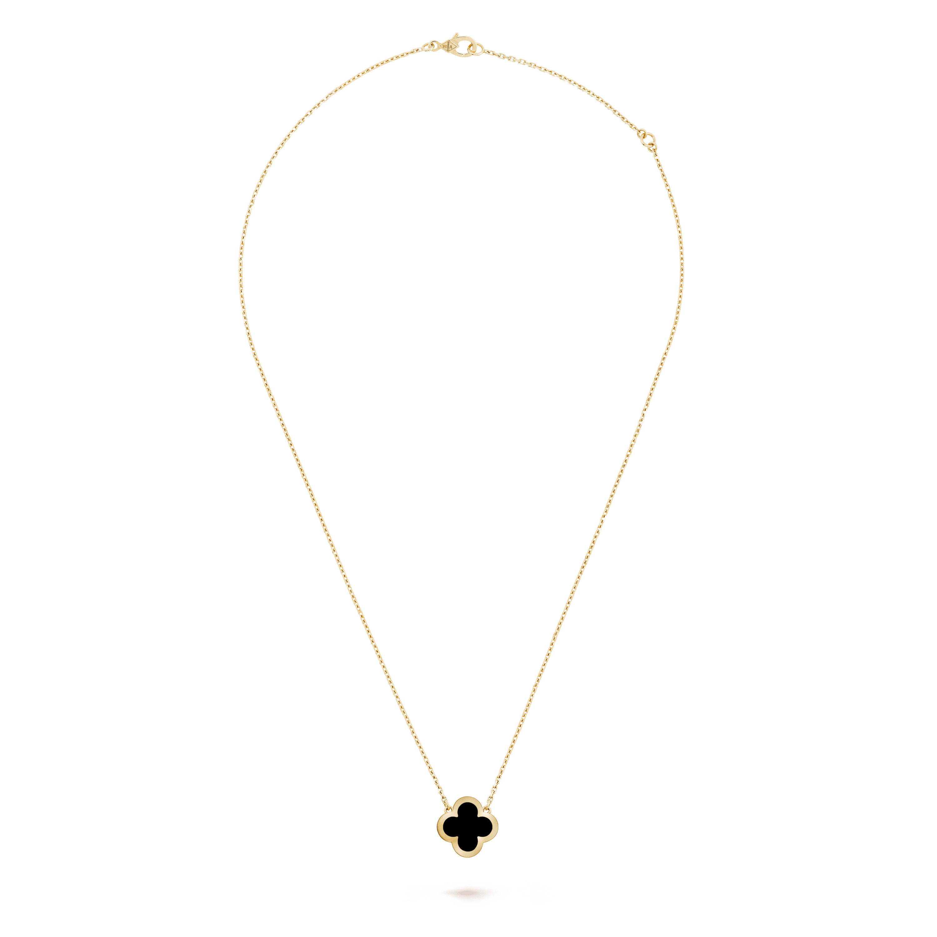 ピュア アルハンブラ ペンダント, イエローゴールド, オニキス:  1 石, Front, Jewelry Pendent