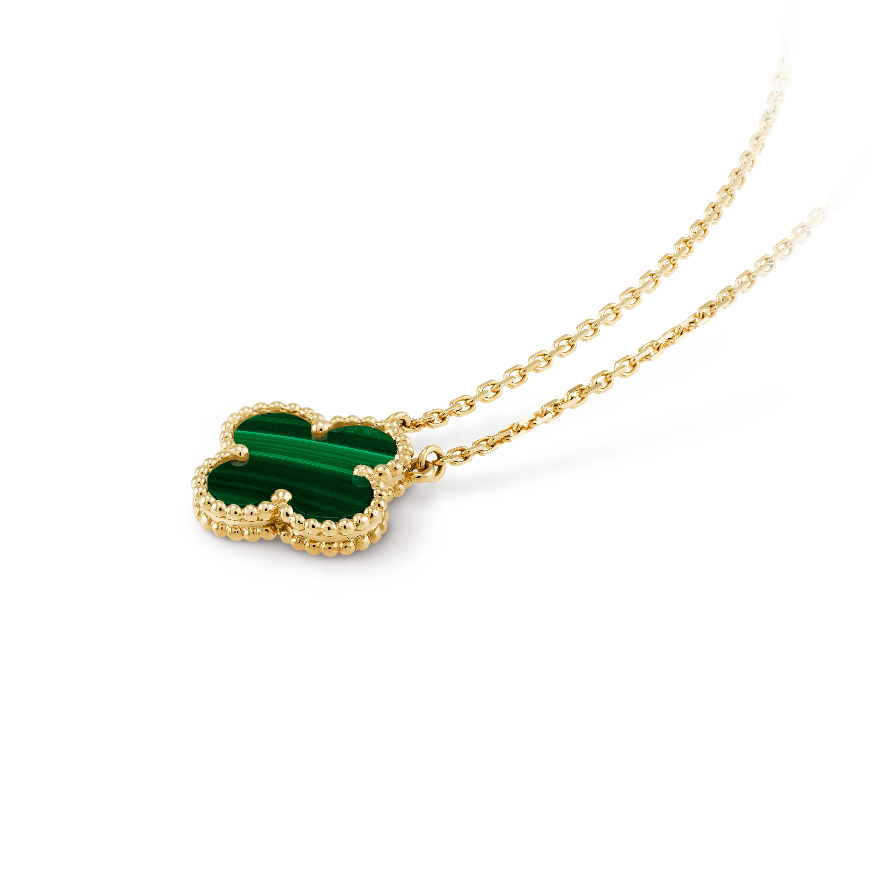 ヴィンテージ アルハンブラ ペンダント, イエローゴールド, マラカイト:  1 石, Three Fourth, Jewelry Pendent