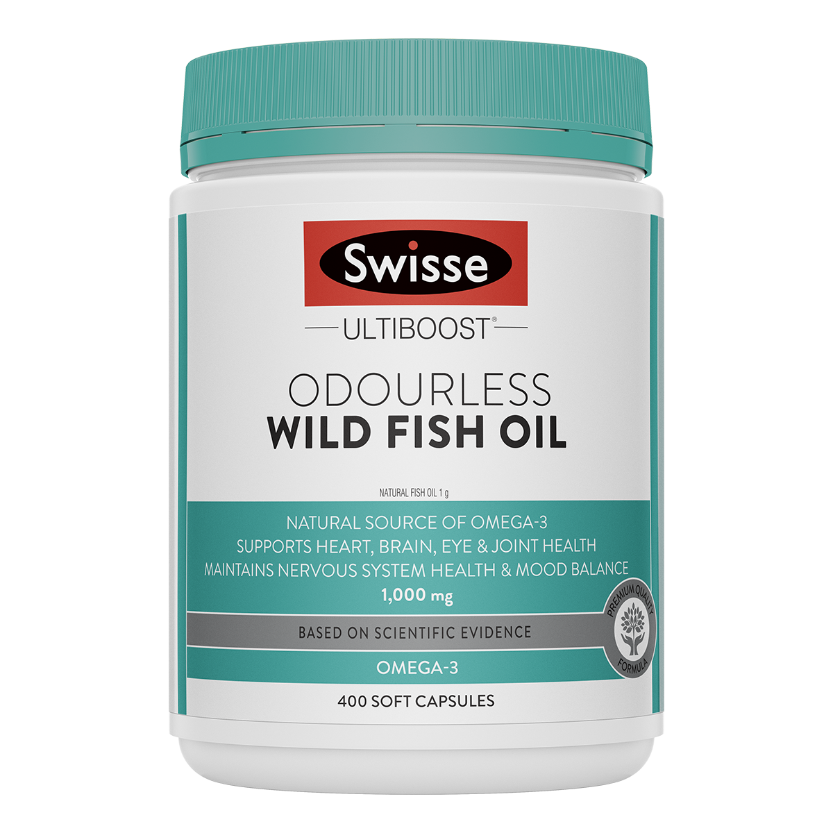 Swisse Ultiboost Odourless Wild Fish Oil 1000mg 400 Capsules