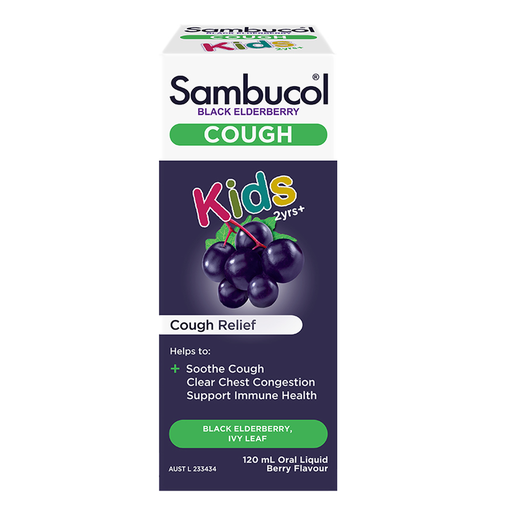 Sambucol Black Elderberry Kids Cough Liquid 120ml (AUS version)
