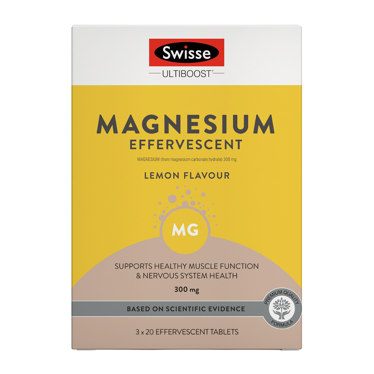 Swisse Ultiboost Magnesium Effervescent 300mg 60 Tablets