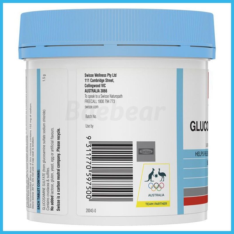 Swisse Glucosamine Sulfate 1,500mg 180 / 210 Tablets