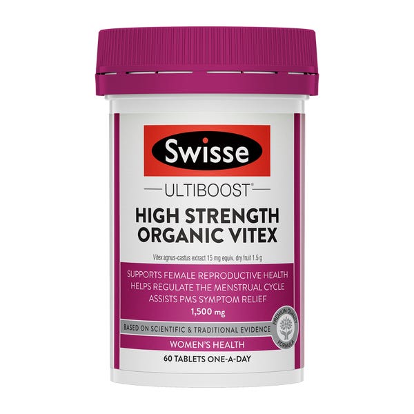 Swisse Ultiboost High Strength Organic Vitex 1500mg 60 Capsules