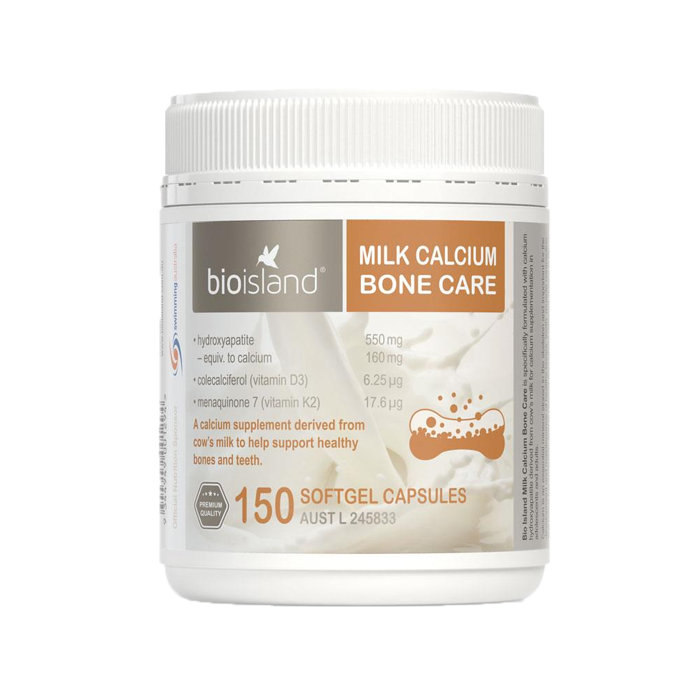 Bio Island Milk Calcium Bone Care 150 Softgel Capsules