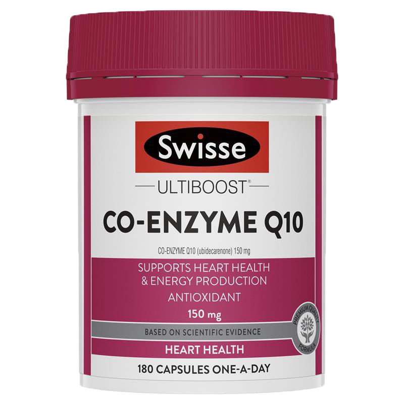 Swisse CoEnzyme Q10 (CoQ10)150mg 50/ 180 Capsules