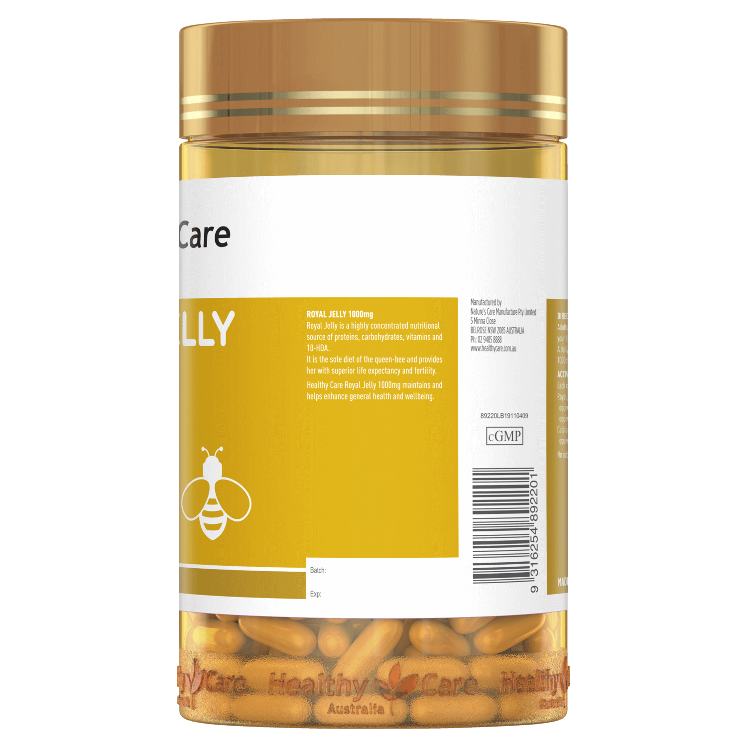 Healthy Care Royal Jelly 1000mg 365 Capsules