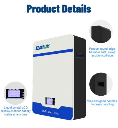Easun 5kwh 10kwh Powerwall 48v Lifepo4 Battery 51.2v 100Ah 200Ah 10 Years Warranty