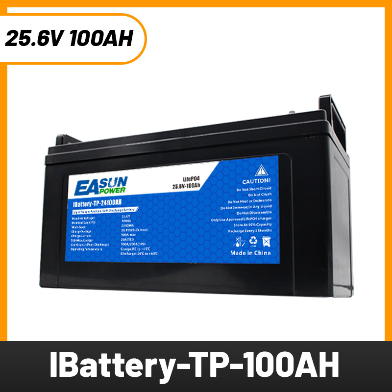 Easun Power 12.8V 25.6V 51.2V 100Ah LiFePO4 Battery Lithium Iron Battery for Solar Power System RV House Tax Free