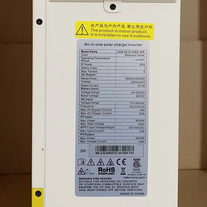 Easun Latest 5.6KW Hybrid Inverter 100A MPPT Battery Charger 48V With Parallel Function-Easun Power Factory Store