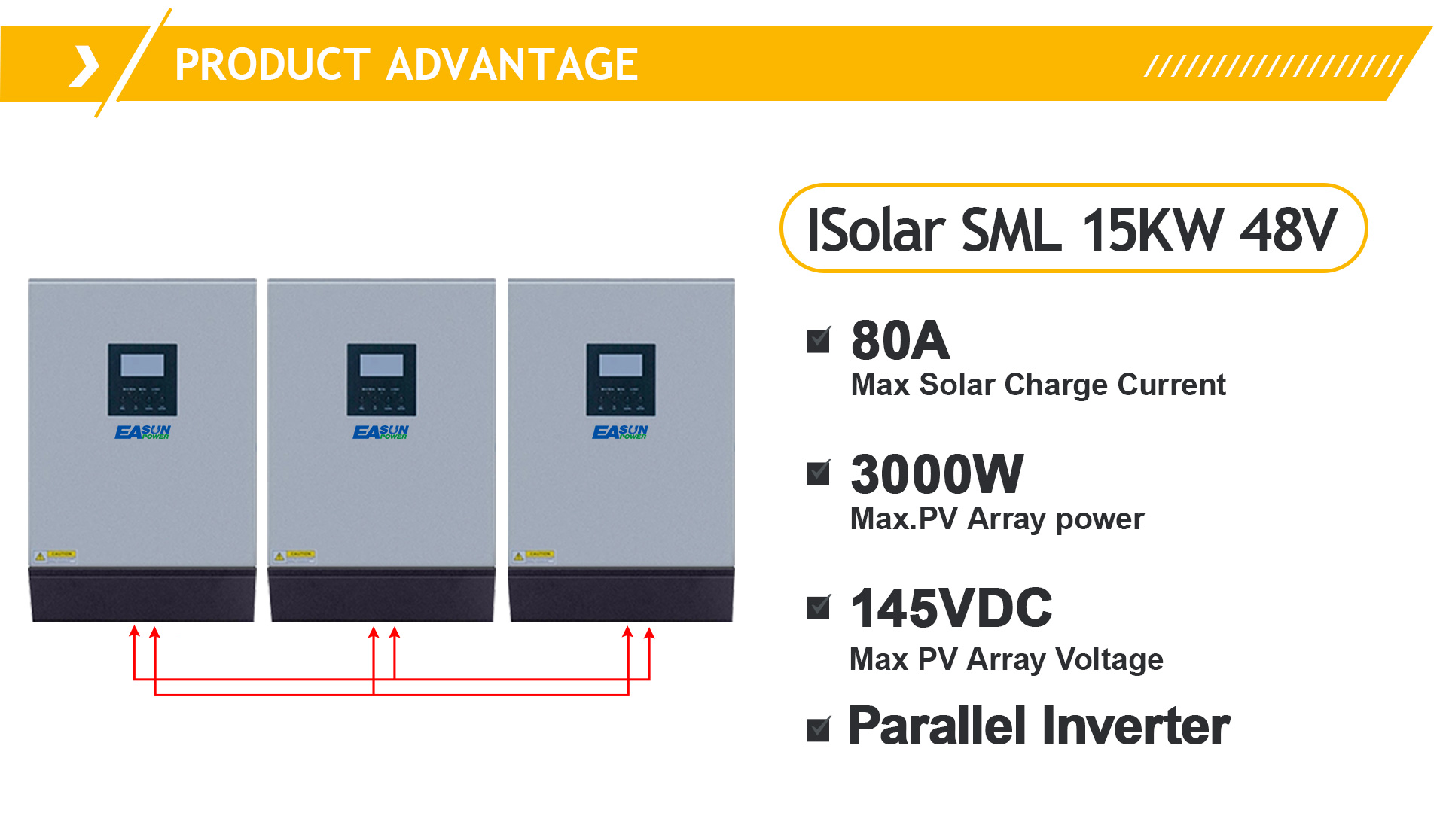 Easun 15kva Solar Inverter 48v 230v Pure Sine Wave Hybrid Inverter Bui