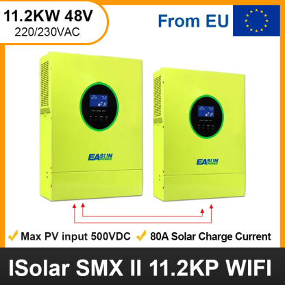 EASUN 11200W Solar Inverter MPPT Pure Sine Wave 500VDC 60A Solar Charge Controller 48V 220V 50Hz/60Hz Off Grid Inverter With WiFi From EU-Easun Power Factory Store