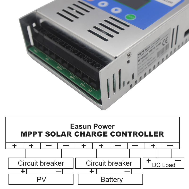 Easun 60A MPPT Solar Charge Controller 12V 24V 36V 48V Battery-Easun Power Factory Store