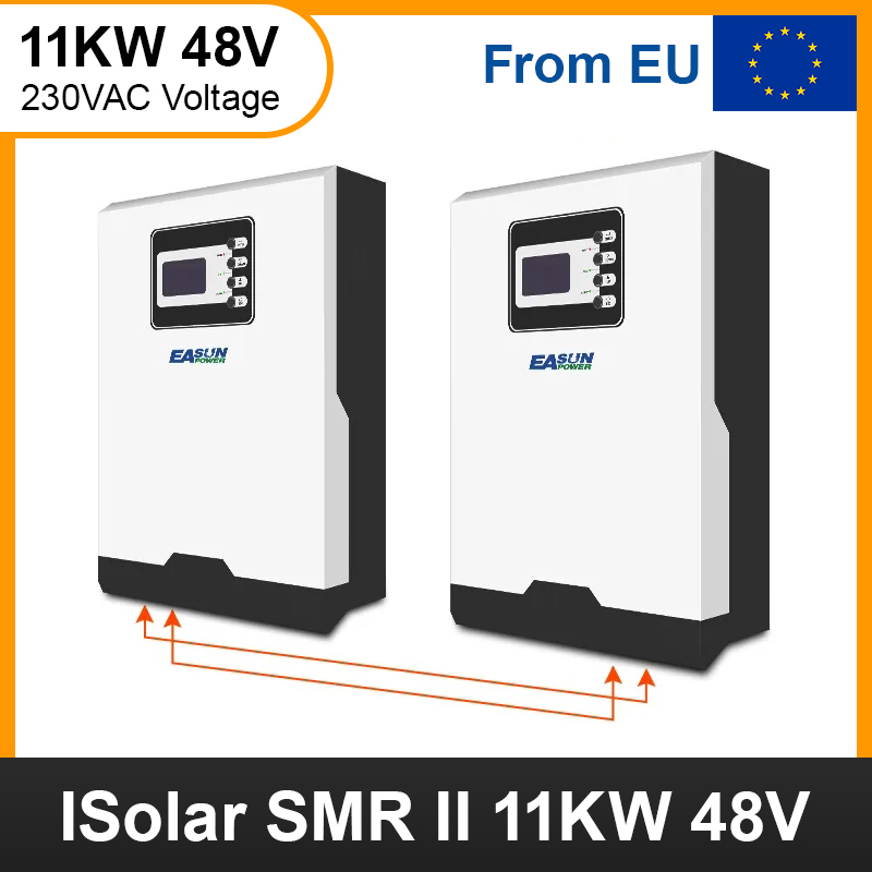 EASUN 11KW Solar Inverter 500Vdc 5500W PV Input 230Vac 48V 100A MPPT Solar Charger Pure Sine Wave hybrid inverter With Bluetooth Function