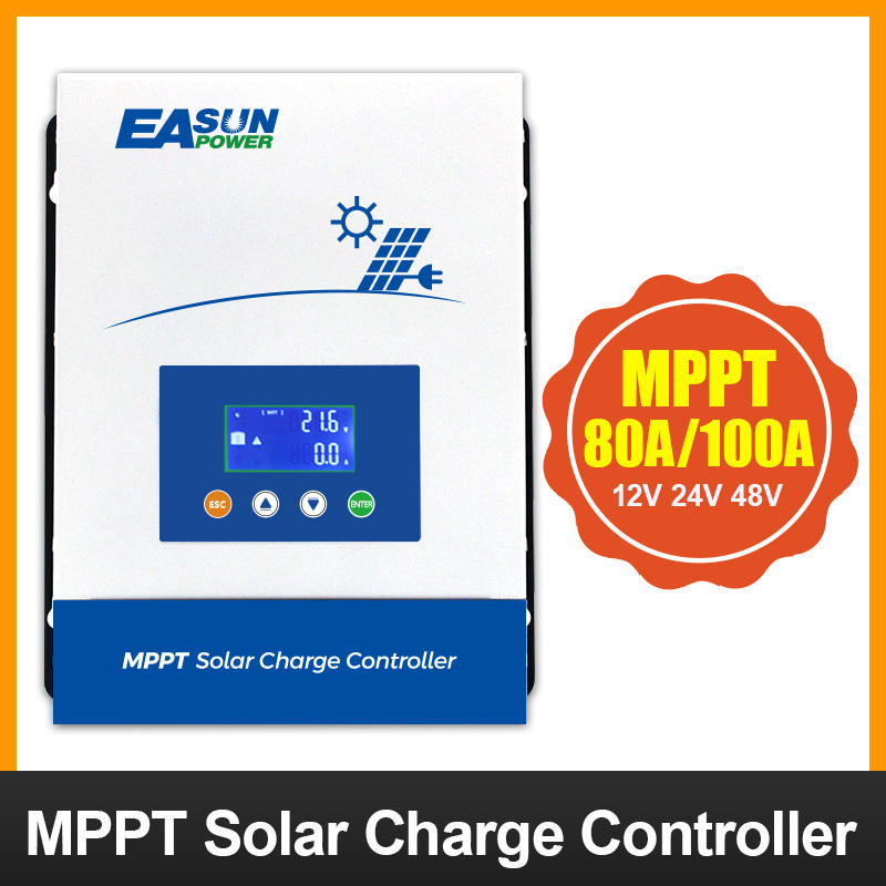 Easun 80A 100A MPPT Solar Charge Controlller 12V 24V 48V Auto Battery
