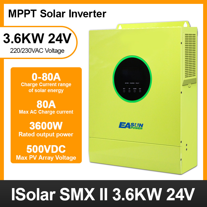 EASUN POWER PV Solar Inverter Off Grid MPPT 3.6KW 3600W 4HP 500Vdc Input 80A Panel Power 4000W