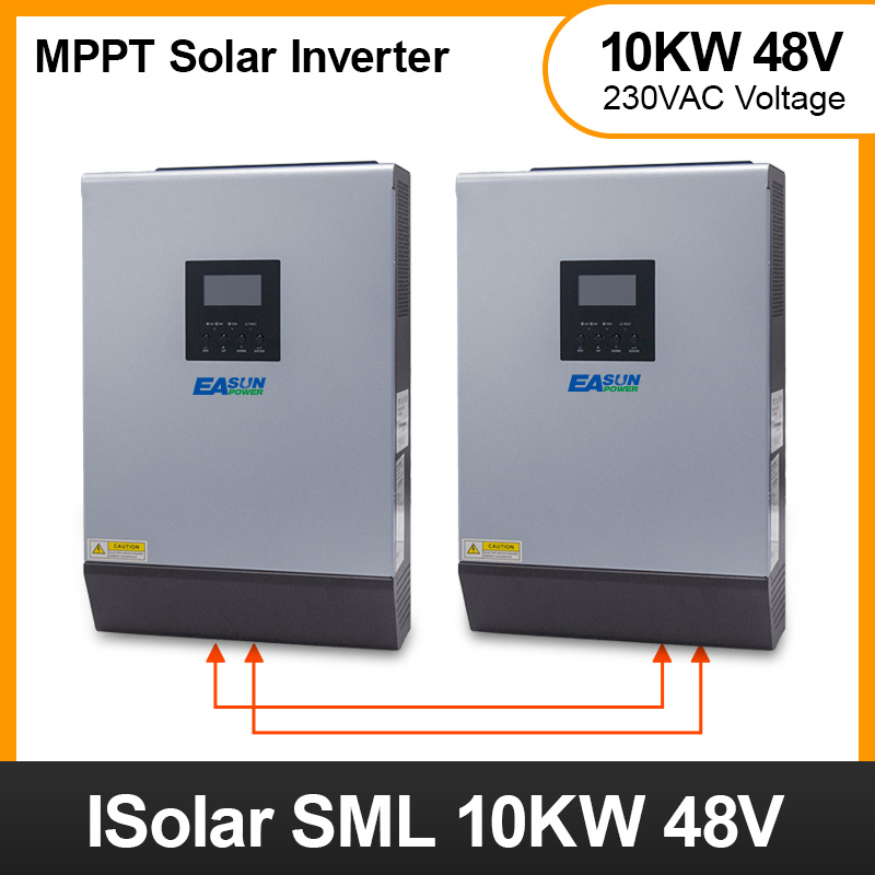 EASUN 10KVA 8000W Solar Inverter 60A MPPT Off Grid Inverter 48V 220V Pure Sine Wave Hybrid Inverter 60A Battery Charger