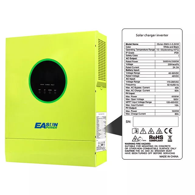 EASUN 11200W Solar Inverter MPPT Pure Sine Wave 500VDC 60A Solar Charge Controller 48V 220V 50Hz/60Hz Off Grid Inverter With WiFi From EU-Easun Power Factory Store