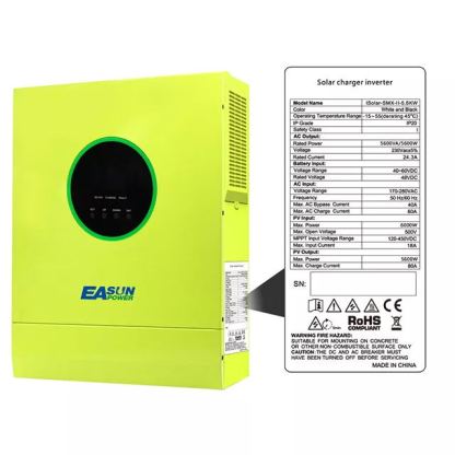 EASUN 11200W Solar Inverter MPPT Pure Sine Wave 500VDC 60A Solar Charge Controller 48V 220V 50Hz/60Hz Off Grid Inverter With WiFi From EU-Easun Power Factory Store